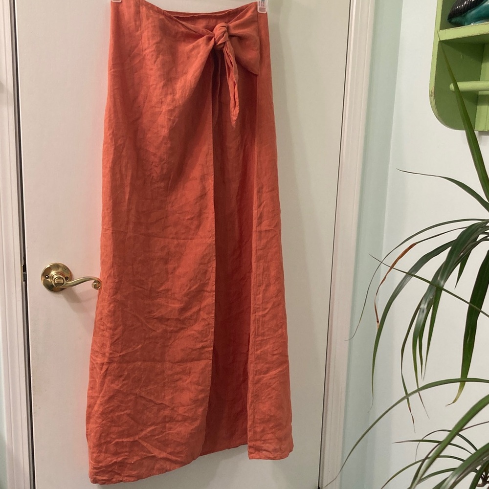 LPA Terracotta Midi Skirt